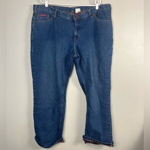 Vintage Berne Flannel Lined Denim Jeans size 18 short